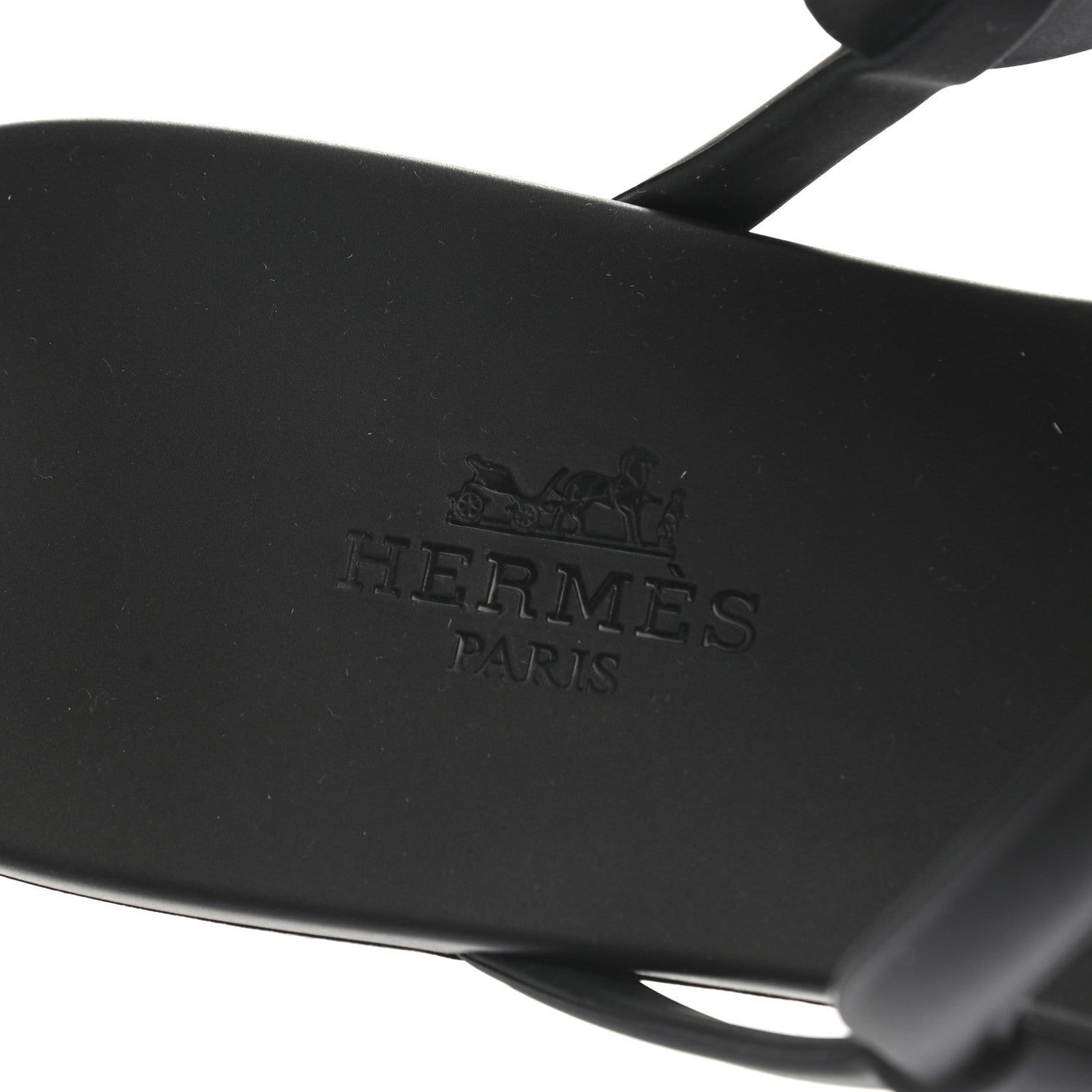 Hermes Rubber Womens Egerie Sandals 39 Black 6 of 7