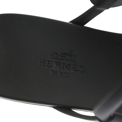 Hermes Rubber Womens Egerie Sandals 39 Black 6 of 7