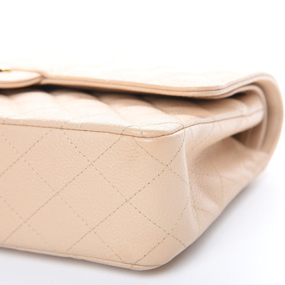 Chanel Caviar Quilted Medium Double Flap Beige Clair 9 of 13