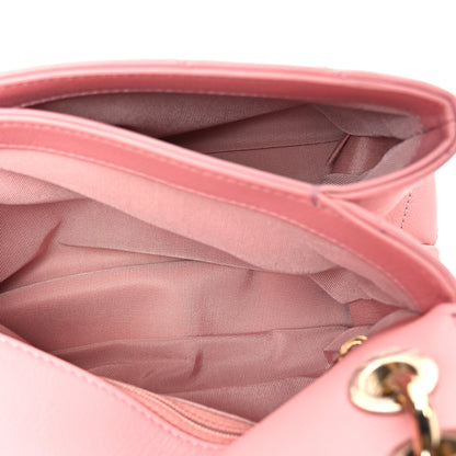 Chanel Grained Calfskin Small Chevron Chic Top Handle Flap Pink 5 of 11