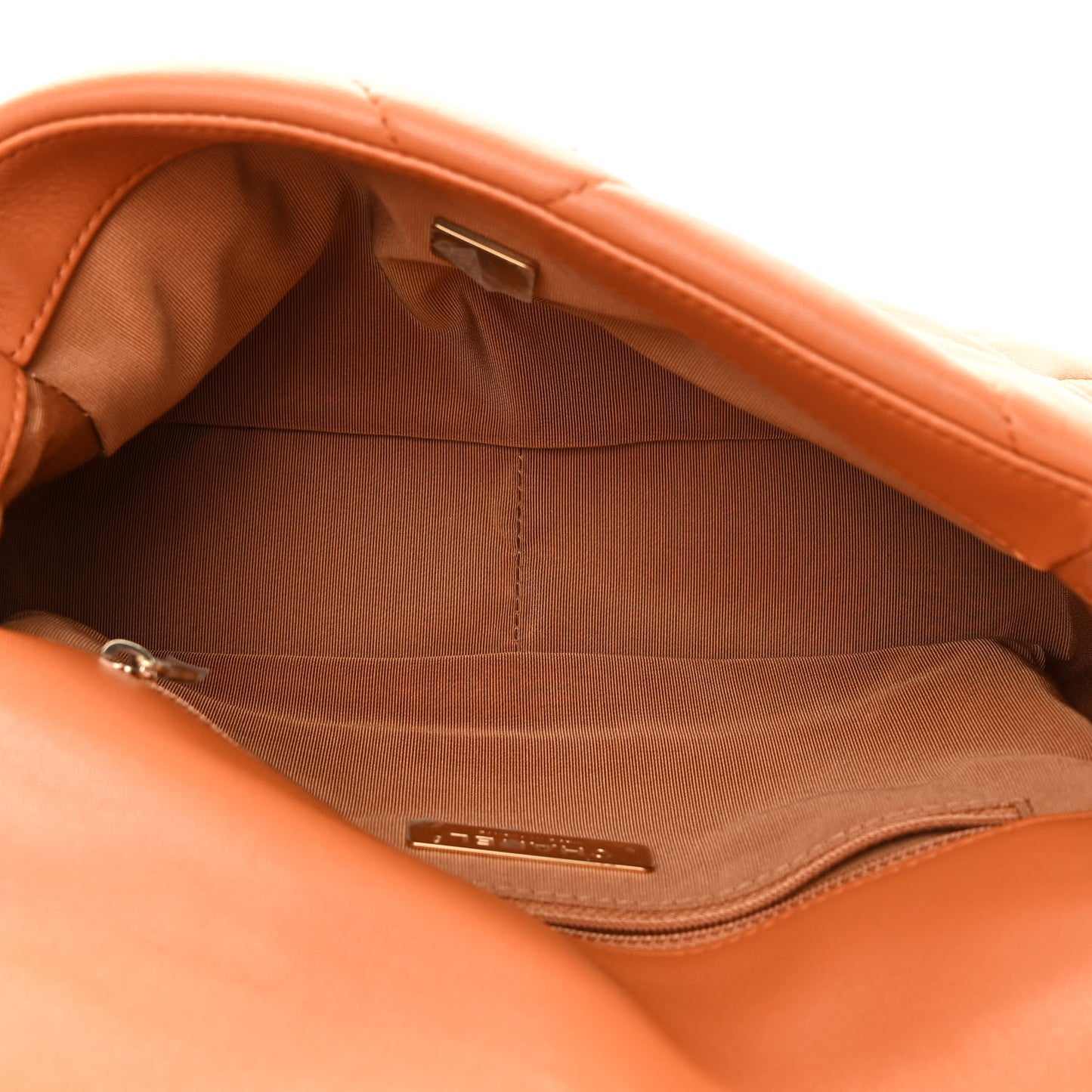 Lambskin Quilted Medium Chanel 19 Flap Light Brown
