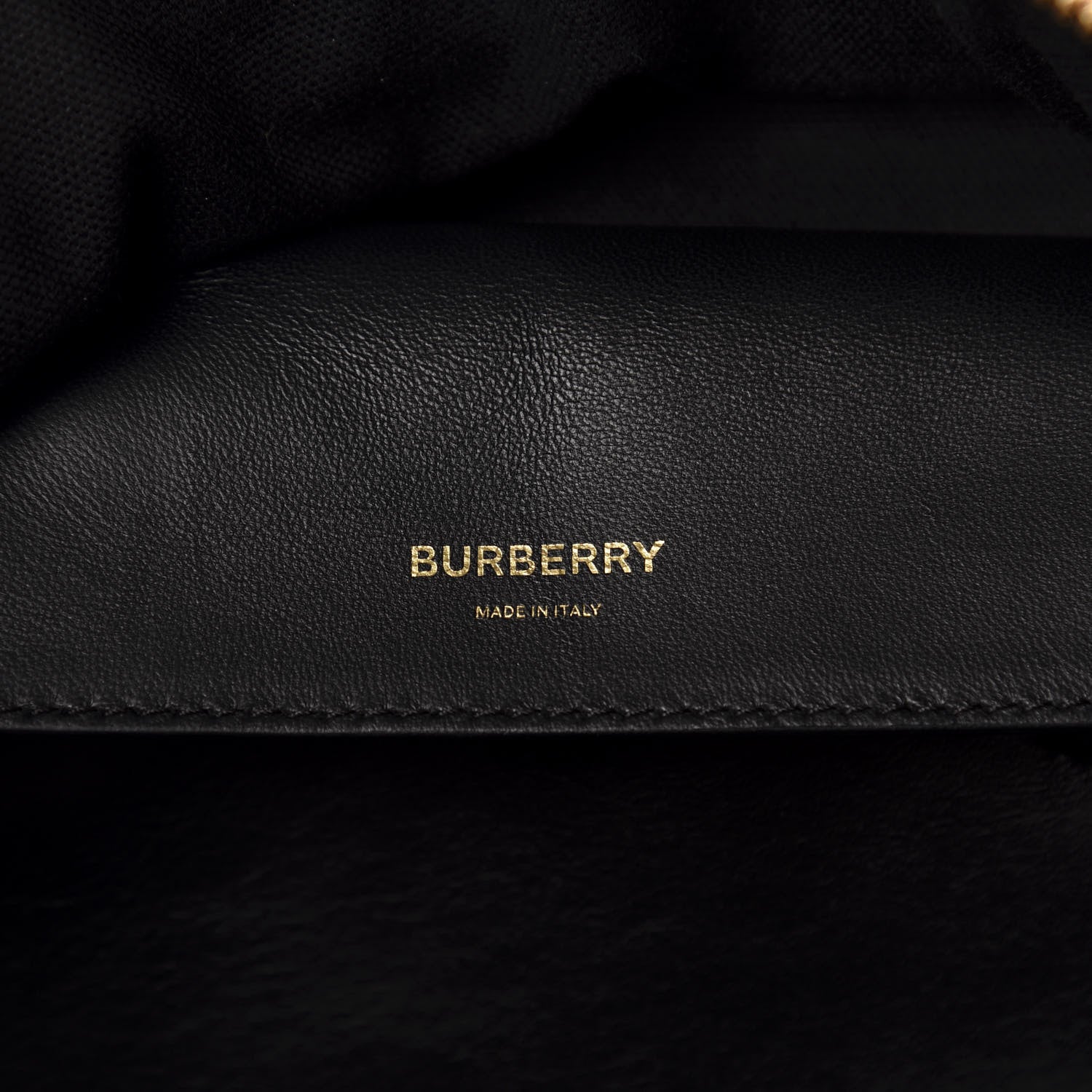 Burberry Smooth Calfskin Medium Cube Bowling Bag Mahogany 8 of 9