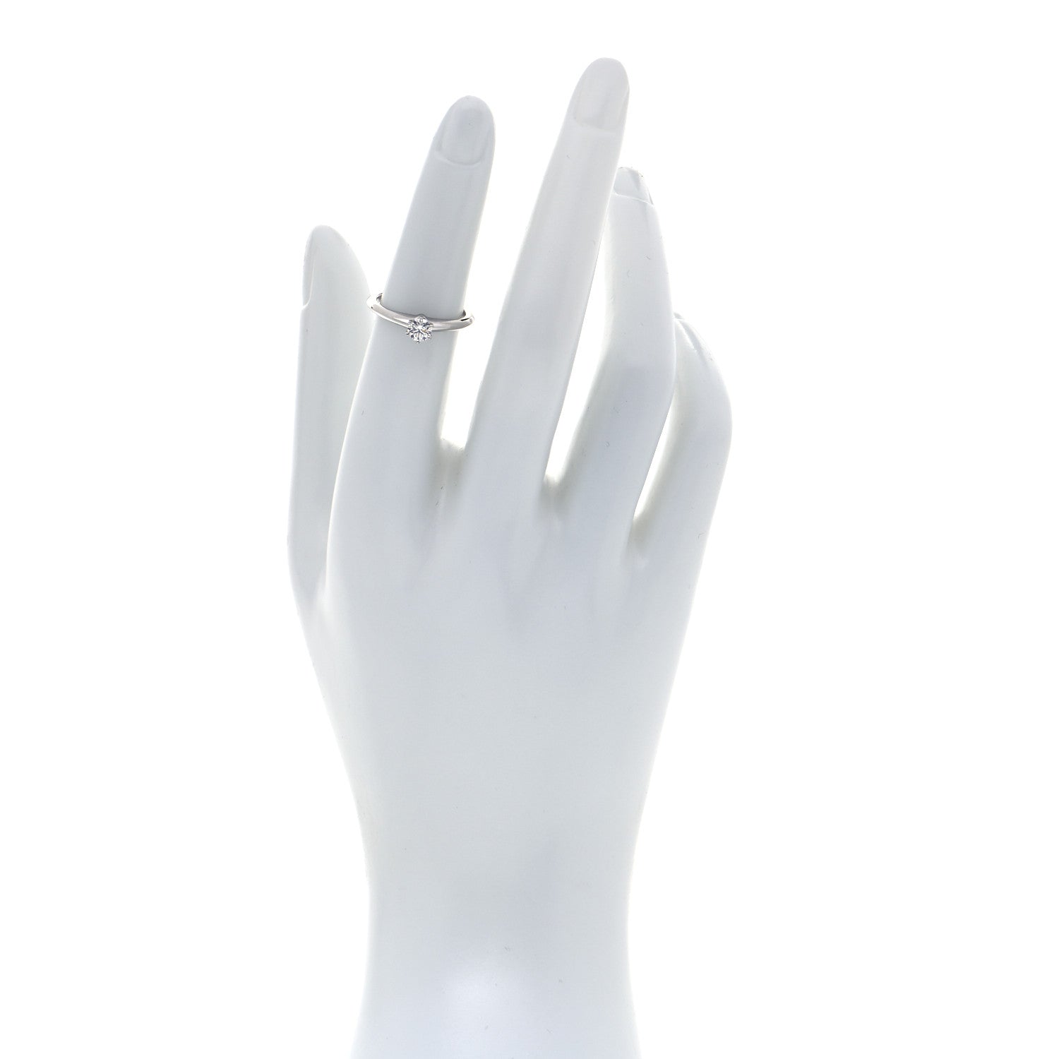 Tiffany Platinum Diamond .28ct Solitaire Engagement Ring 49 5 2 of 8