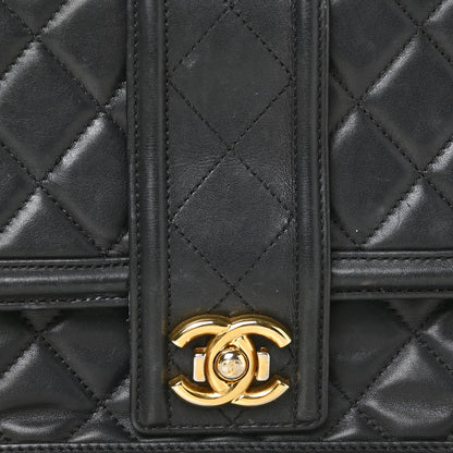 Chanel Lambskin Quilted Medium Elegant CC Flap Black 8 of 11