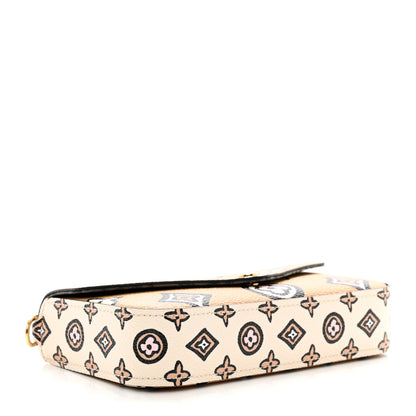 Louis Vuitton Monogram Wild At Heart Felicie Strap & Go Arizona Creme 4 of 8