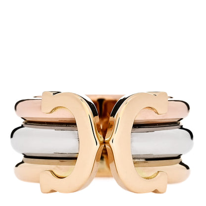 Cartier 18K Pink Yellow White Gold 8mm C De Cartier Ring 46 3.75 1 of 4