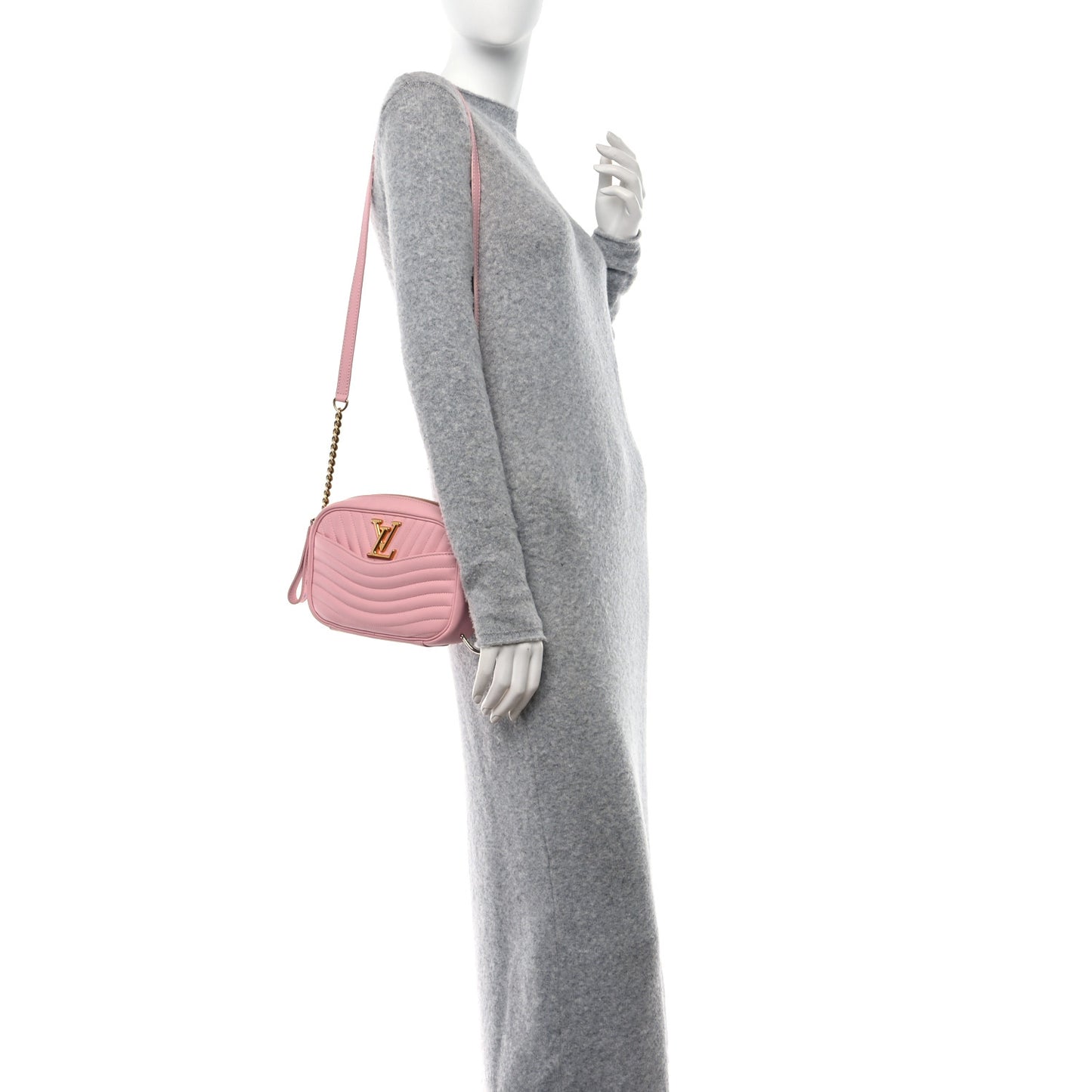 Calfskin New Wave Camera Bag Smoothie Pink