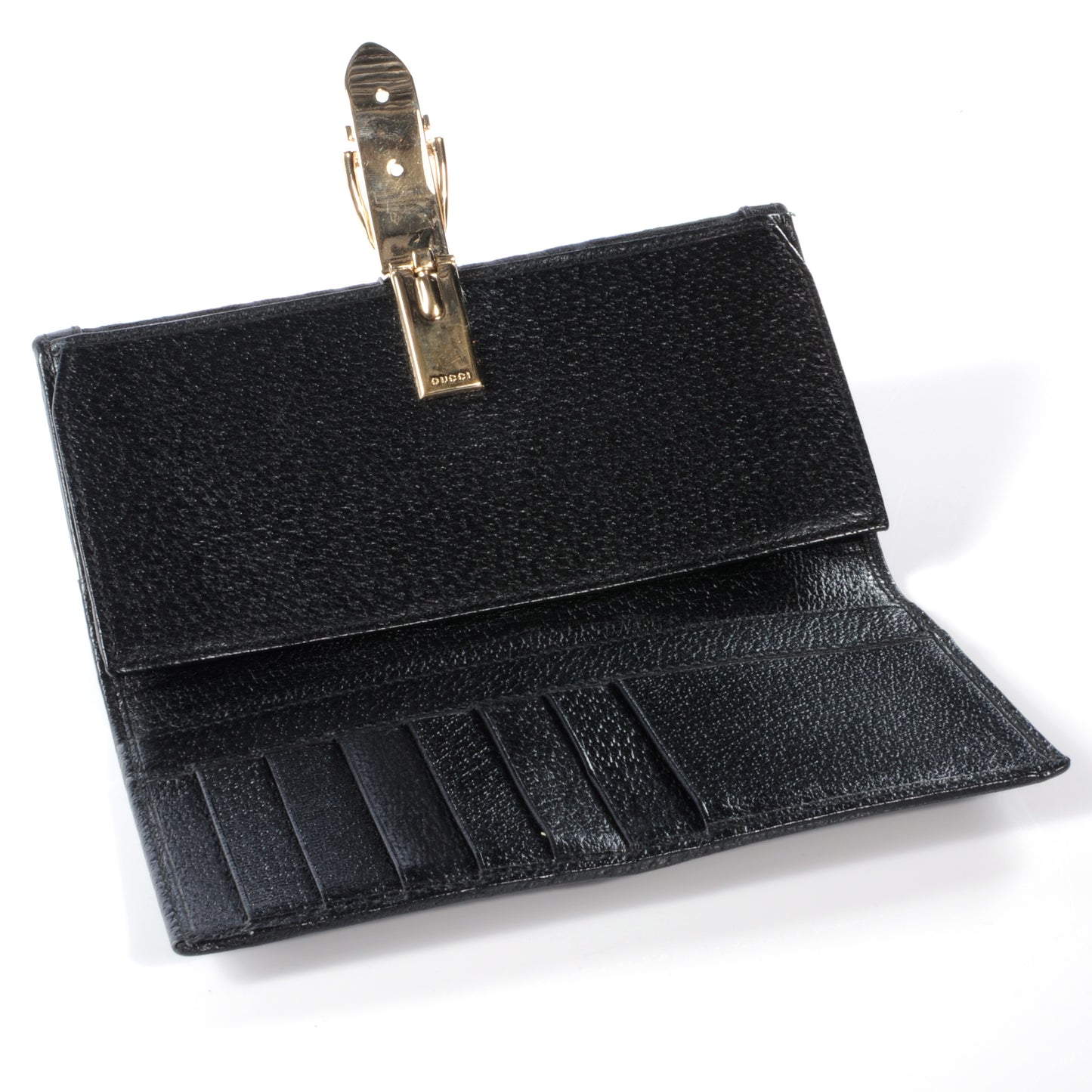 Horsebit Print Glam Continental Wallet Black