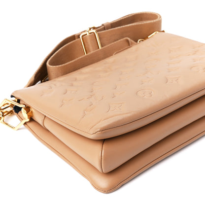 Louis Vuitton Lambskin Embossed Monogram Coussin PM Camel 10 of 11