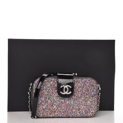 Chanel Glitter Patent Camera Case Multicolor Black 8 of 9