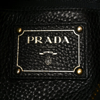 Prada Vitello Daino Shopping Satchel Black 6 of 9