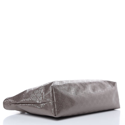 Gucci Imprime Monogram Medium Zippered Shopping Tote Pewter 4 of 11
