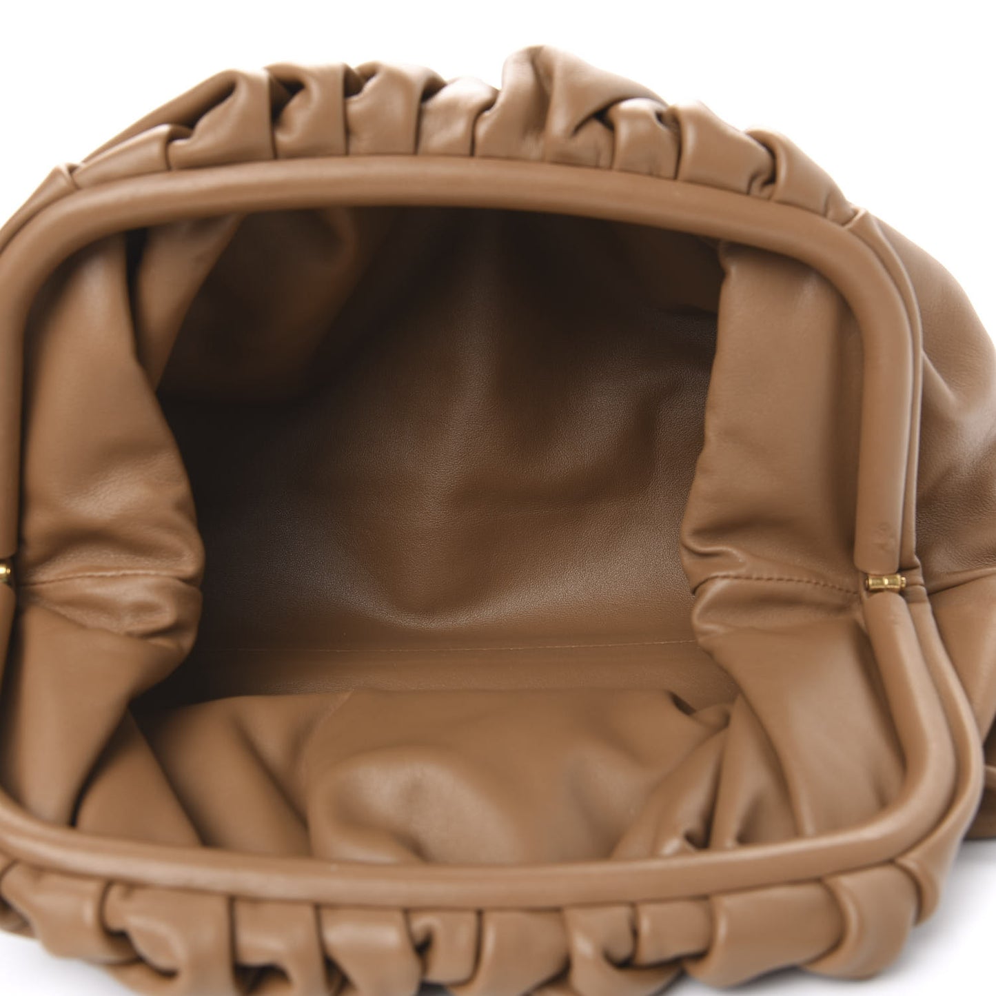 Smooth Butter Calf The Pouch Oversized Clutch Cammello