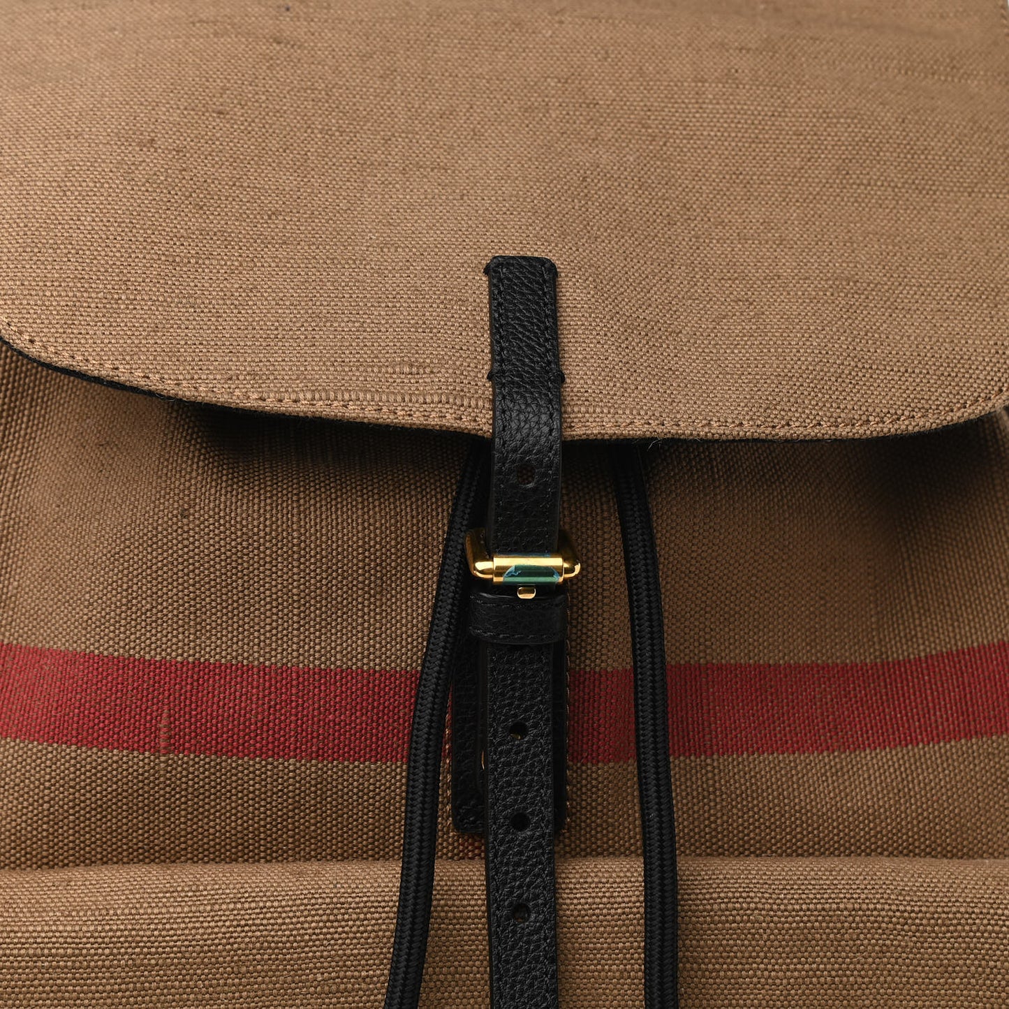 Canvas Mega Check Small Brookdale Backpack Black