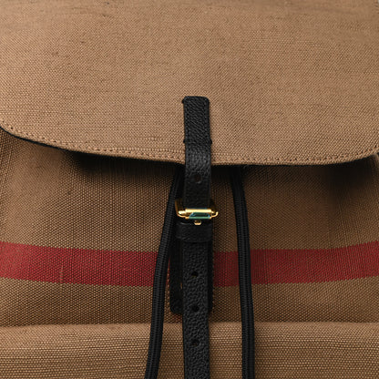 Burberry Canvas Mega Check Small Brookdale Backpack Black 9 of 12