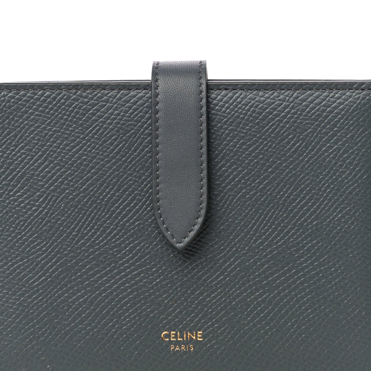 Celine Grained Calfskin Medium Multifunction Strap Wallet Grey 8 of 15