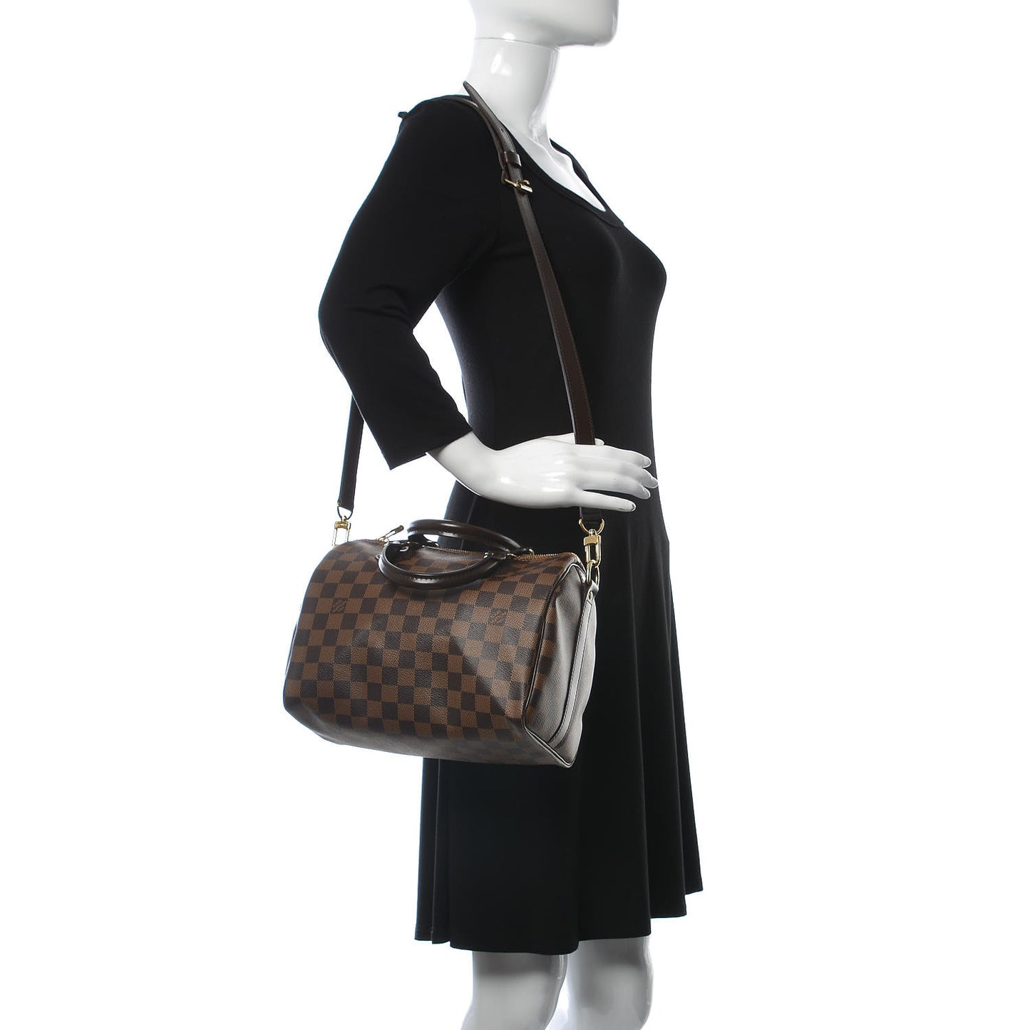 Damier Ebene Speedy Bandouliere 25