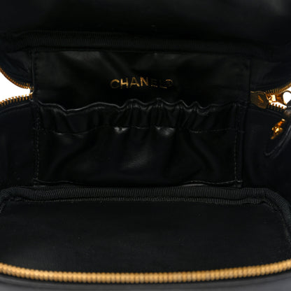 Chanel Lambskin Vanity Cosmetic Case Black 5 of 7