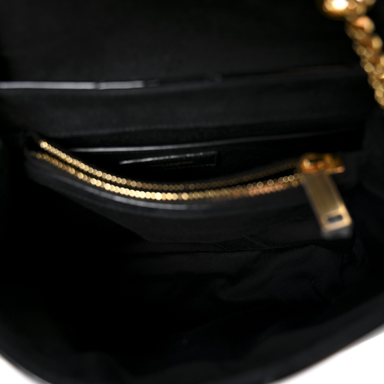 Saint Laurent Patent Y Quilted Monogram Small Loulou Chain Satchel Black 5 of 11