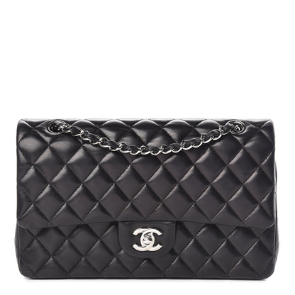Chanel Lambskin Quilted Medium Double Flap Black 1 of 12