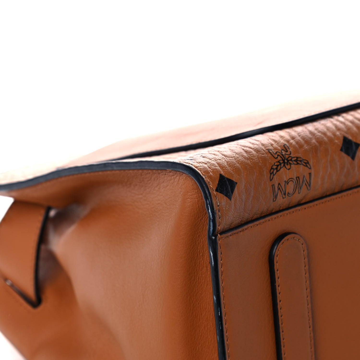 MCM Visetos Small Essential Tote Cognac 11 of 16