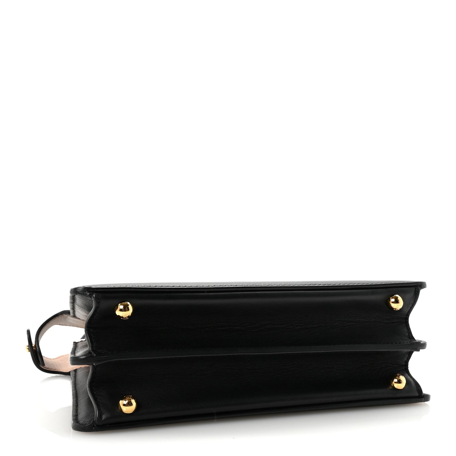Fendi Vitello Seta Nappa Bi-Color Small Peekaboo I SEE U Satchel Black Light Rose Tortora 4 of 9