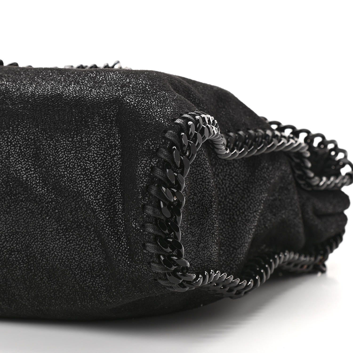 Stella McCartney Shaggy Deer Falabella Fold Over Tote Black 9 of 9