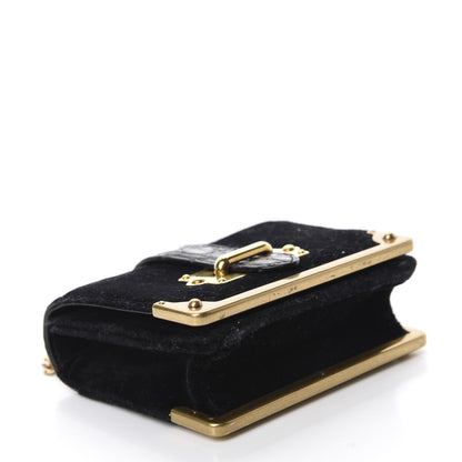 Prada Velvet Crocodile Micro Cahier Bag Black 4 of 10