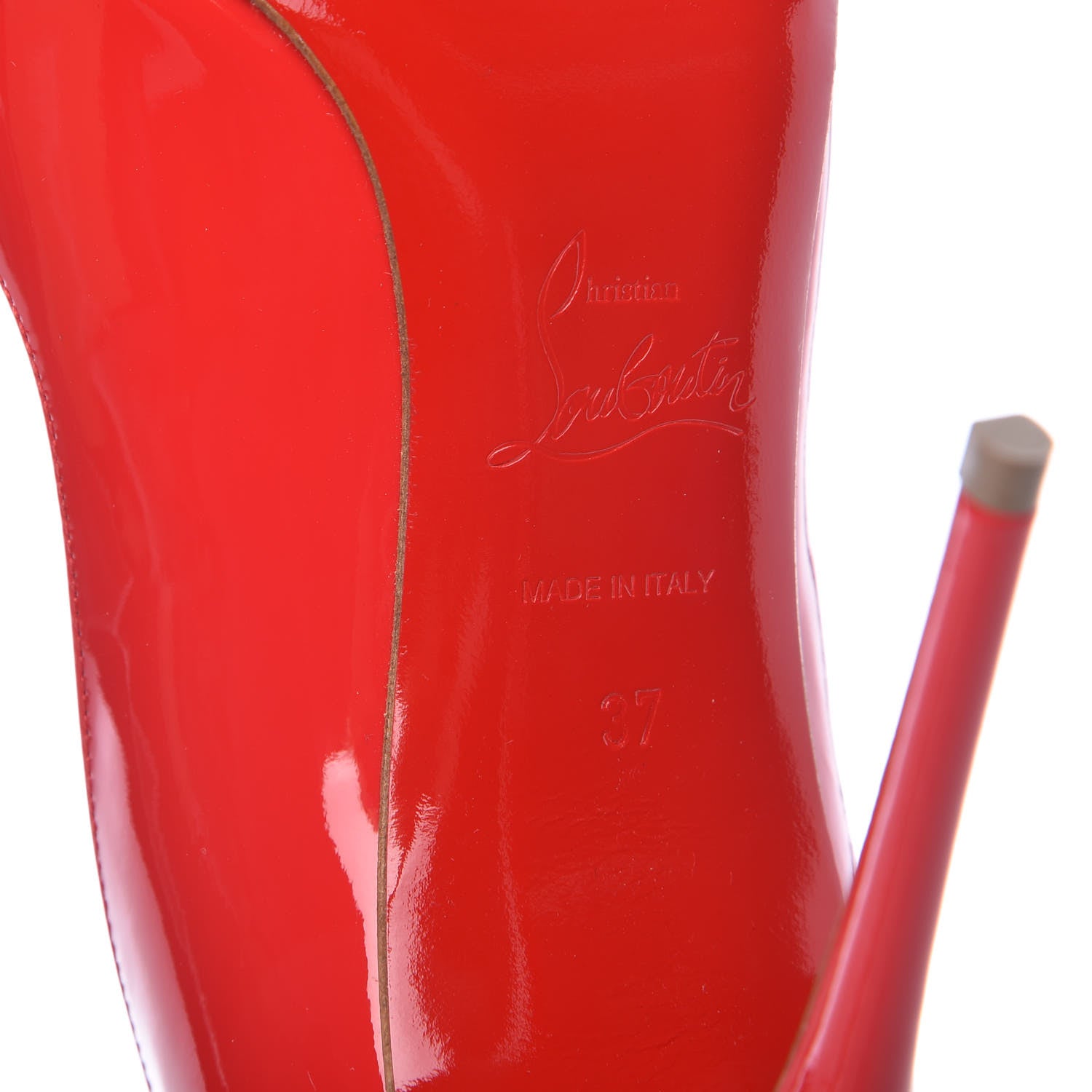 Christian Louboutin Patent Pigalle Follies 100 Pumps 37 Pavot 6 of 12