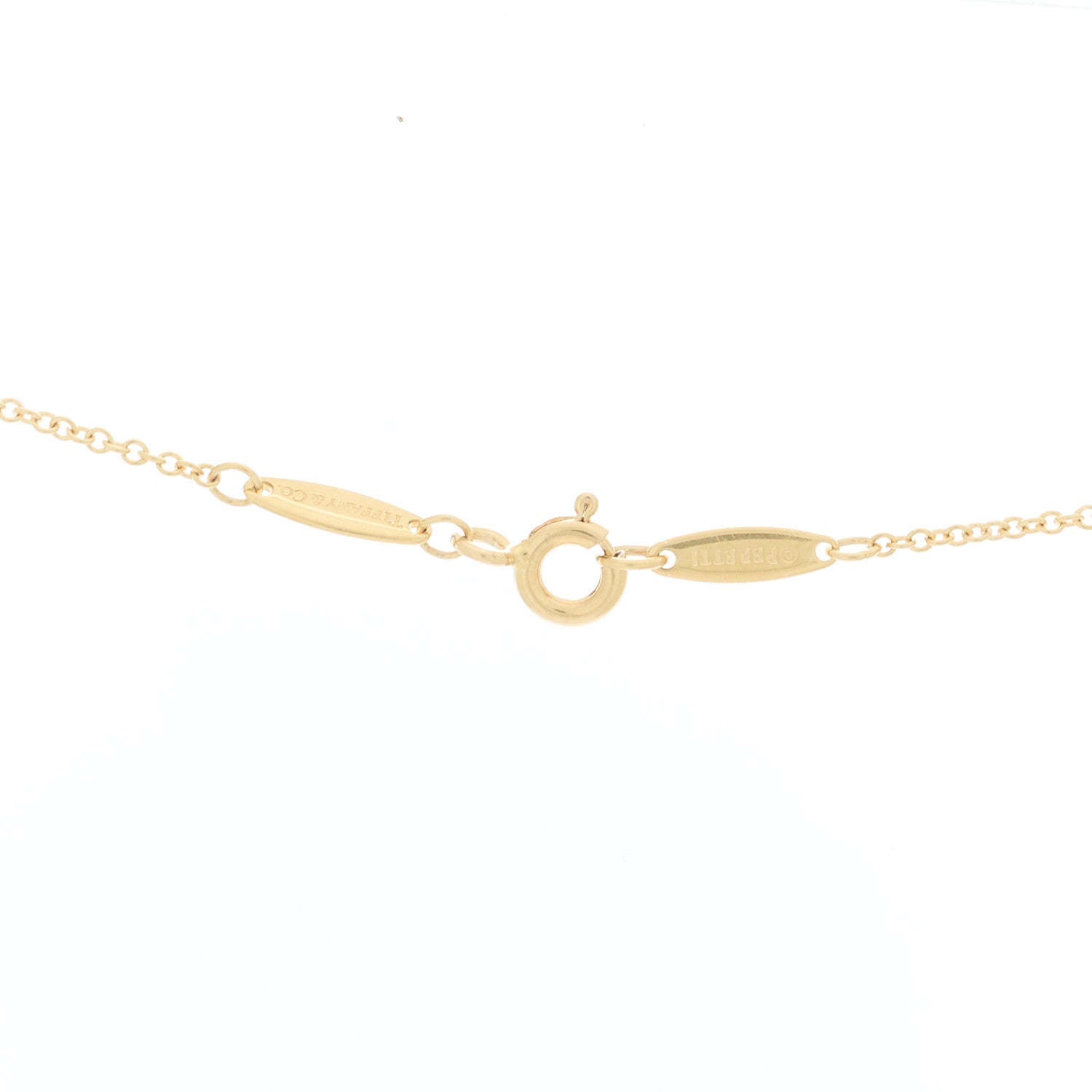 Tiffany 18K Yellow Gold Diamond .20ct Elsa Peretti Diamonds by the Yard Pendant Necklace 4 of 4