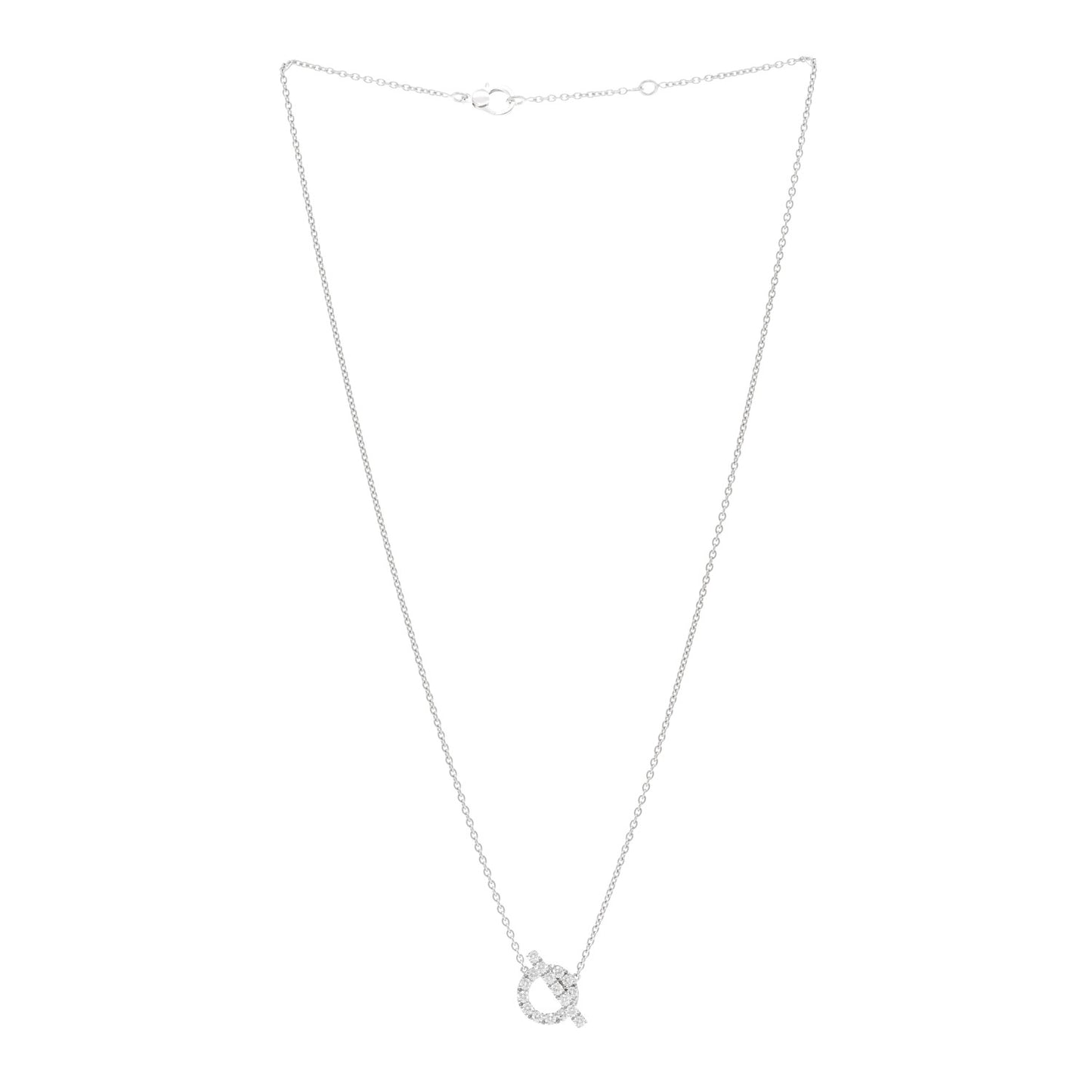 18K White Gold Diamond Finesse Pendant Necklace