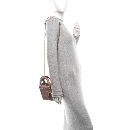 Christian Dior Lambskin Cannage Mini Lady Dior Fard 2 of 10
