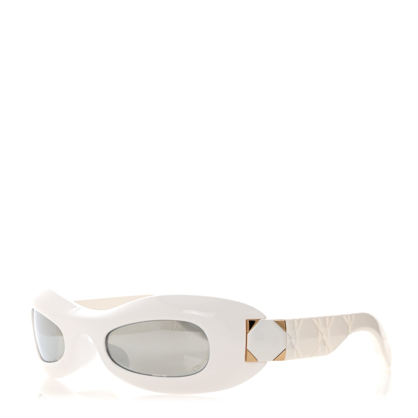 Lady 95.22 Round Sunglasses White