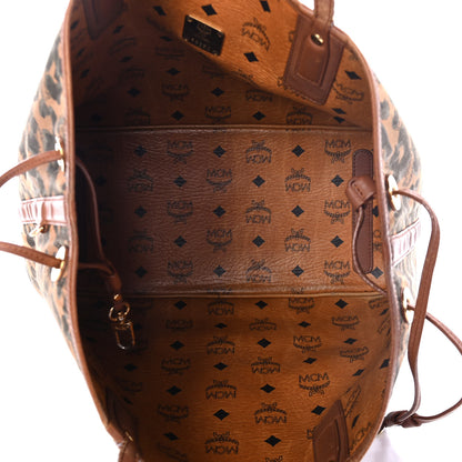MCM Visetos Medium Reversible Shopping Tote Cognac Brown 8 of 8