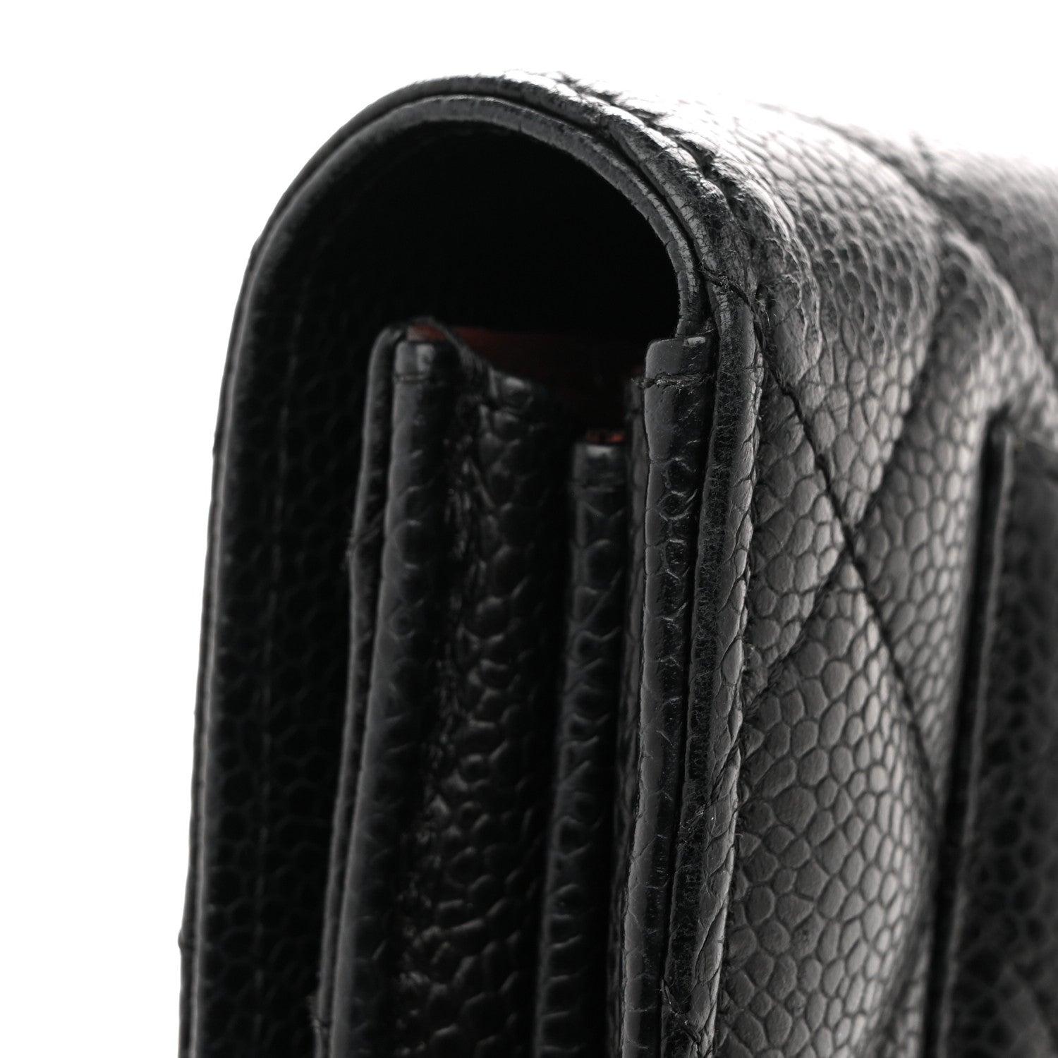Chanel Caviar Quilted Large Gusset Flap Wallet Black 12 of 13