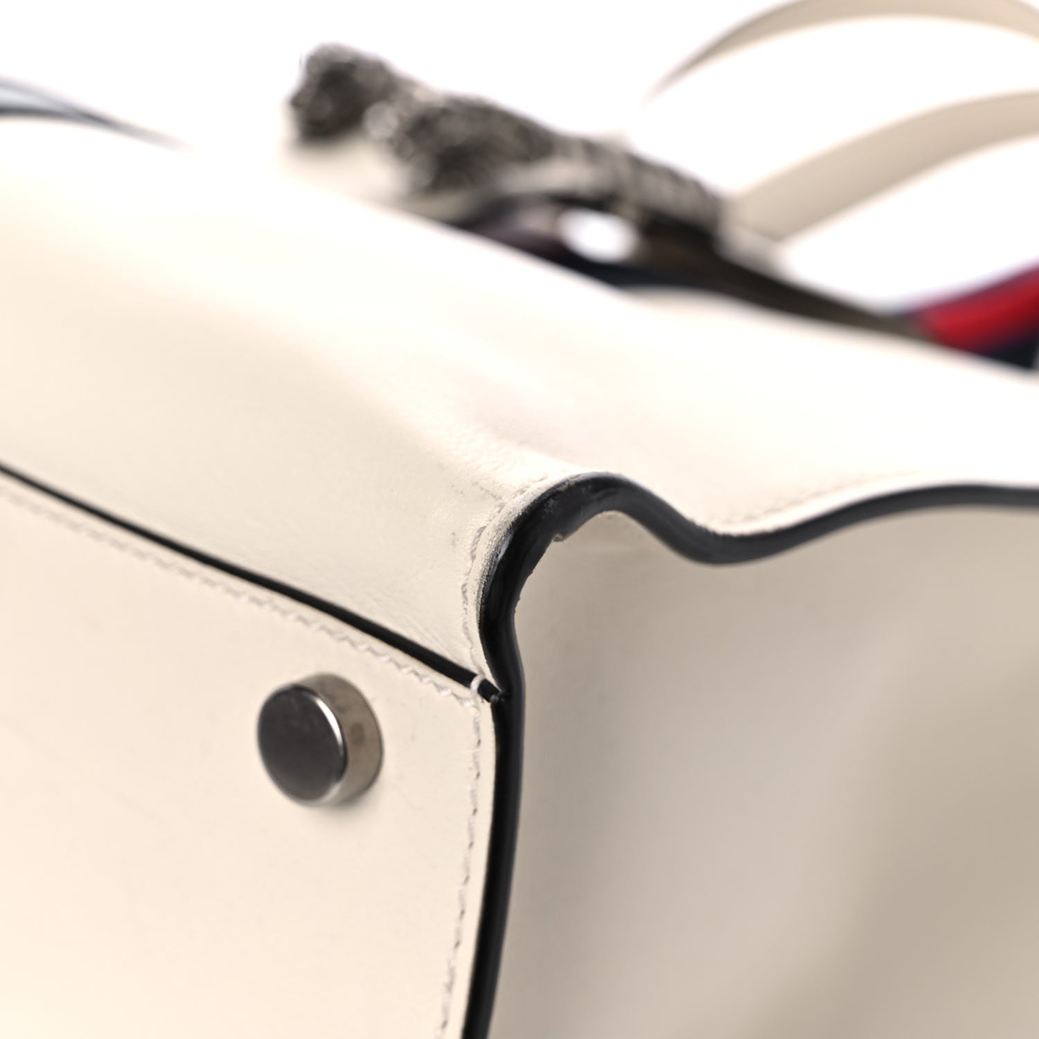 Gucci Calfskin Web Stripe Medium Dionysus Tote Bag White 8 of 17
