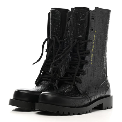 Christian Dior Oblique Rubber Diorcamp Boots 35 Black 3 of 7