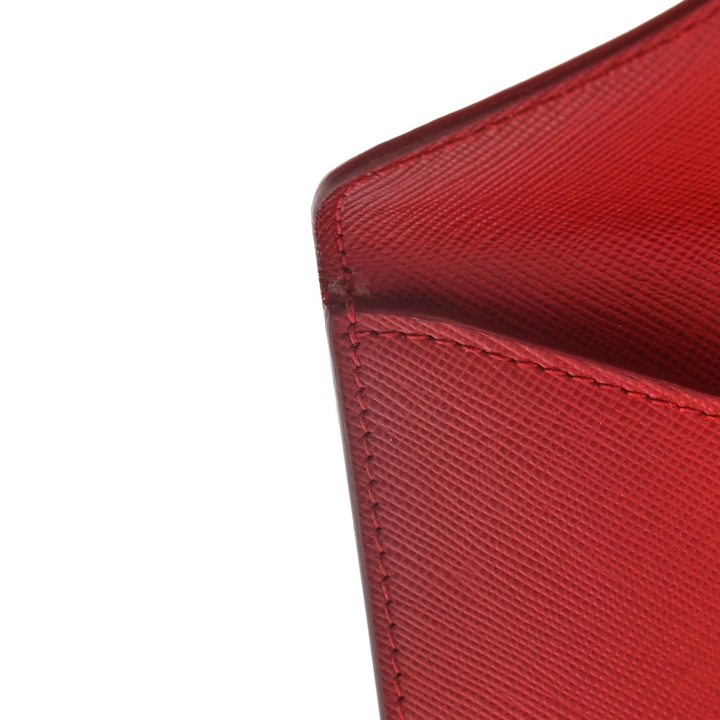 Saffiano Metal Envelope Compact Wallet Fuoco