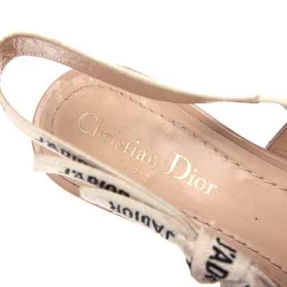 Christian Dior Patent Ribbon J'Adior Slingback 65mm Pumps 37.5 Nude 6 of 11
