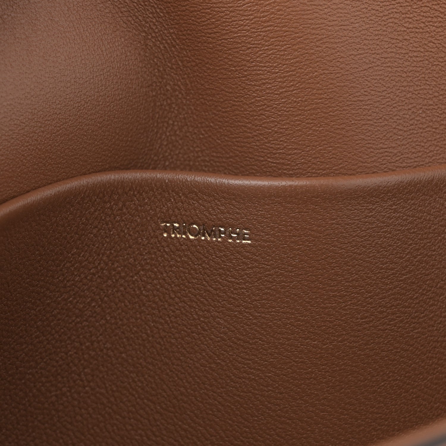 Celine Shiny Calfskin Triomphe Shoulder Bag Tan 7 of 11