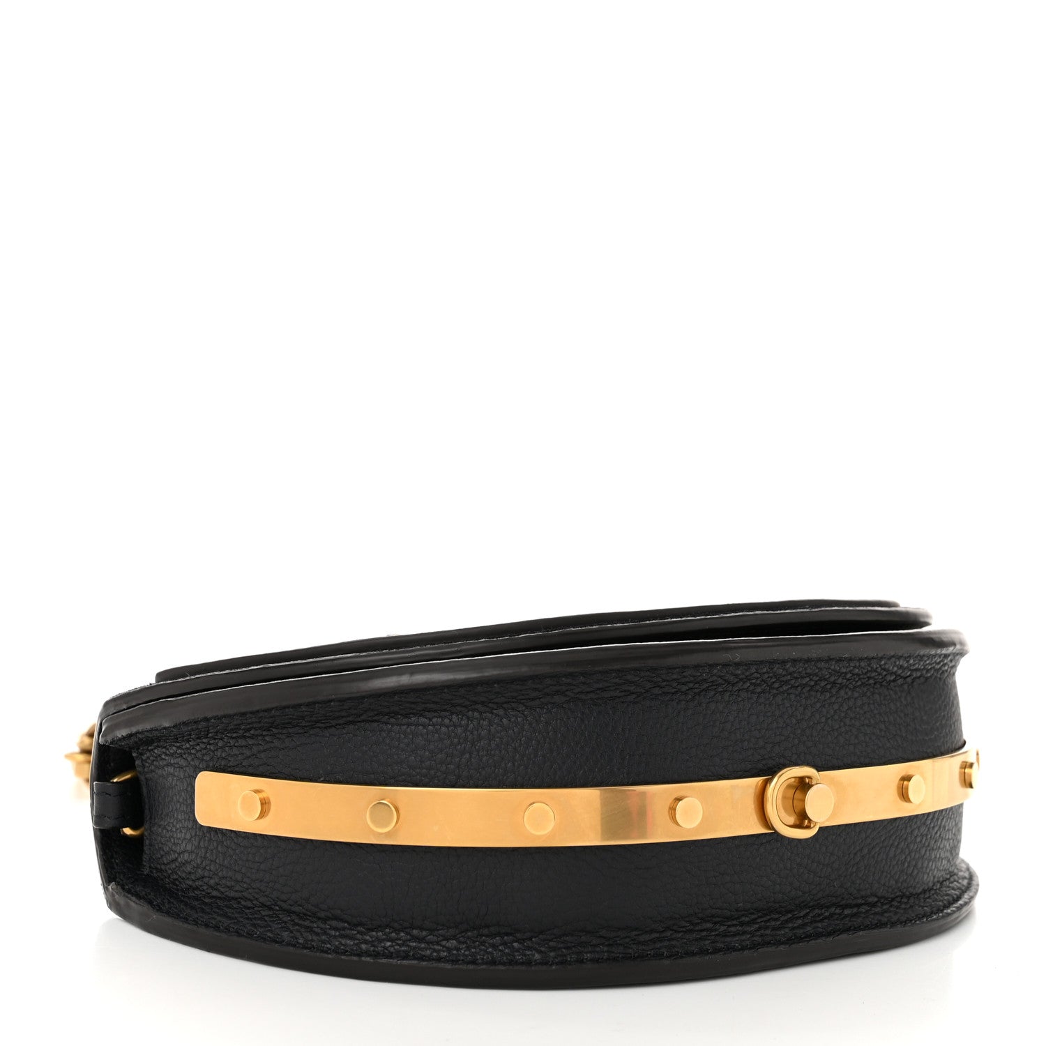 Chloe Suede Calfskin Constellation Studded Small Nile Bracelet Minaudiere Bag Full Blue 4 of 9