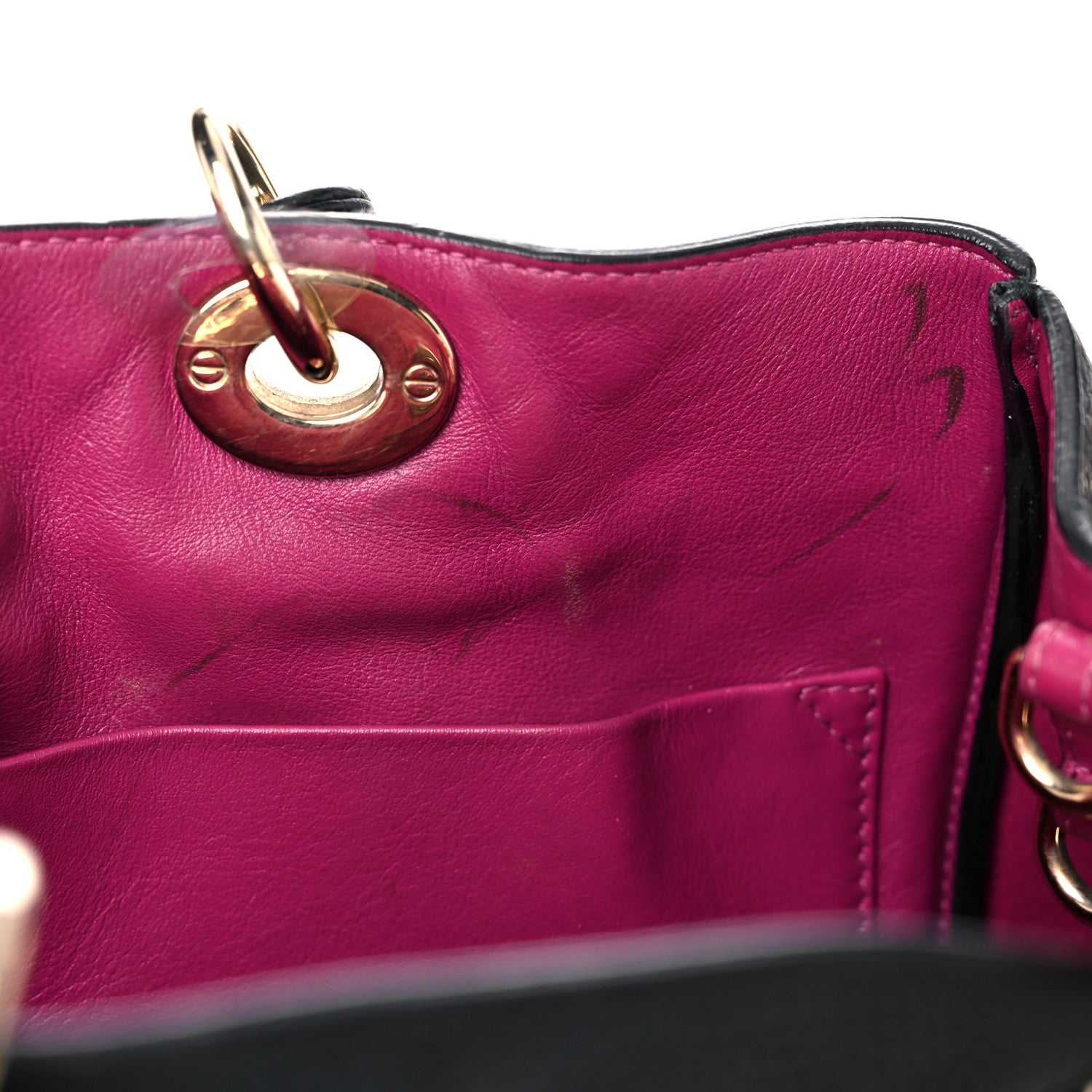 Christian Dior Bullcalf Large Diorissimo Tote Black Rose Indien 13 of 30