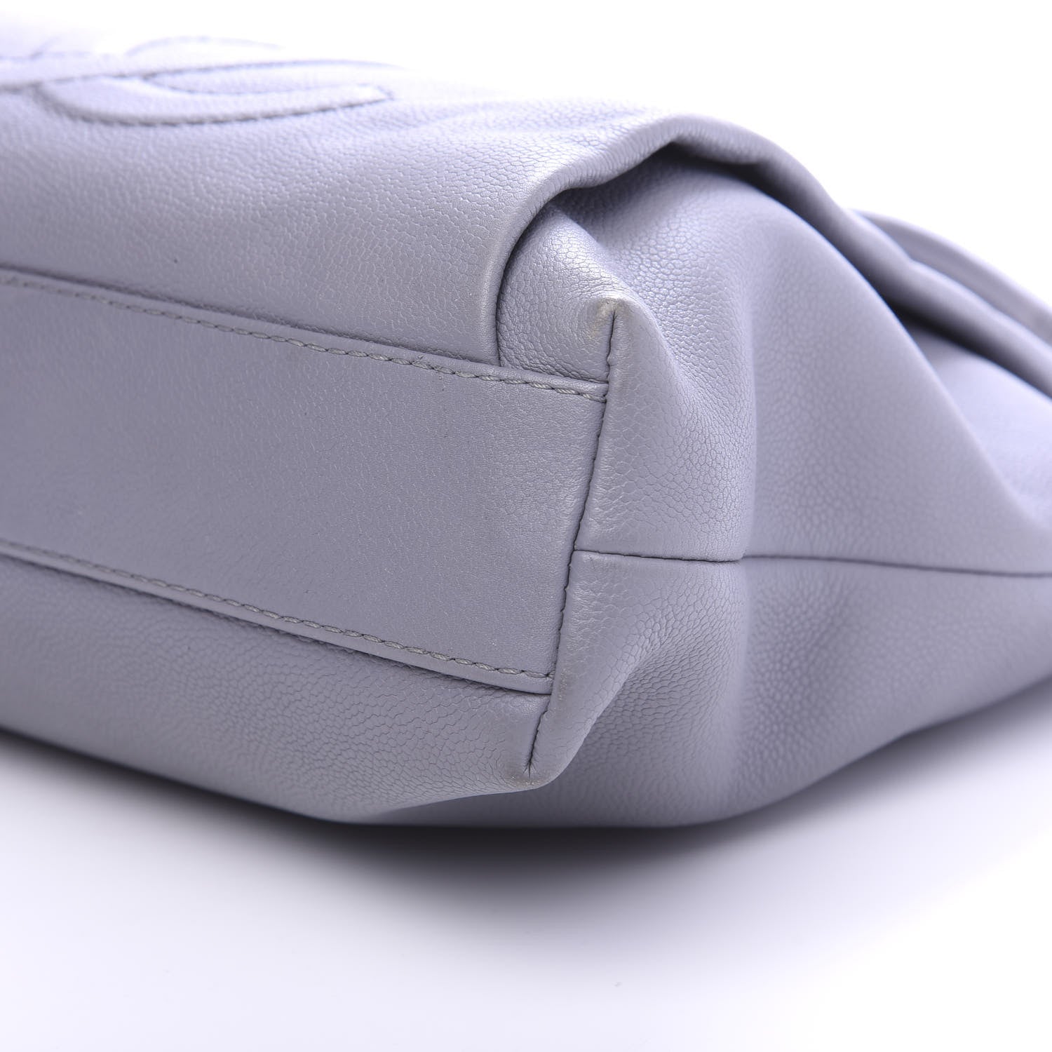 Chanel Caviar Large CC Tuck Tote Grey 7 of 11