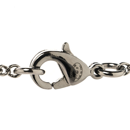 Chanel Crystal CC Star Necklace Silver Blue 4 of 4