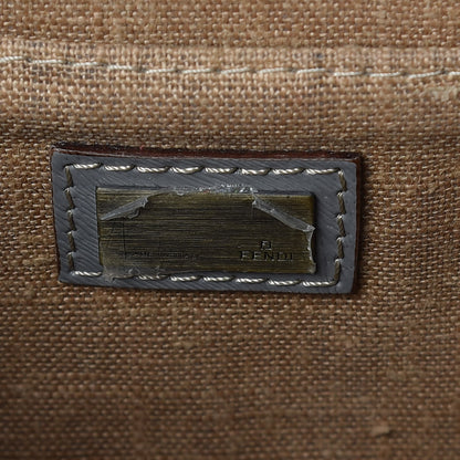 Fendi Glazed Calfskin Secret Code Satchel Grey 8 of 11