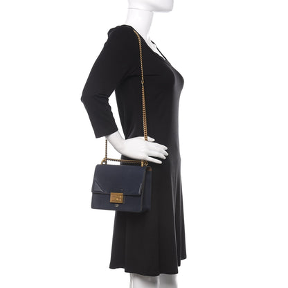 Fendi Vitello Grace Matte Small Kan U Shoulder Bag Midnight 2 of 11
