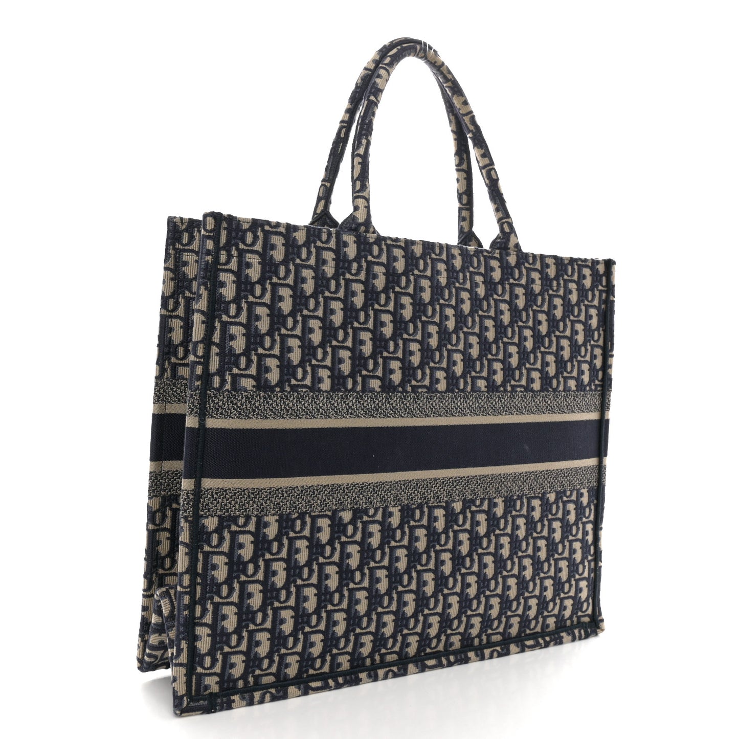 Oblique Large Book Tote Blue Multicolor