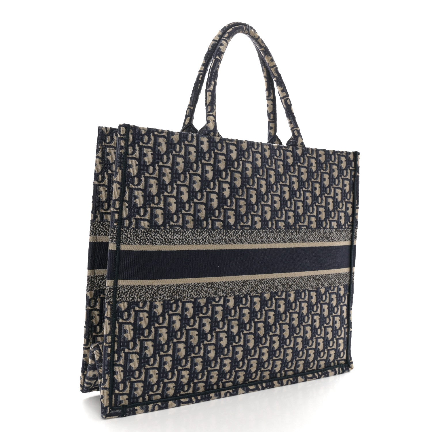 Christian Dior Oblique Large Book Tote Blue Multicolor 3 of 12