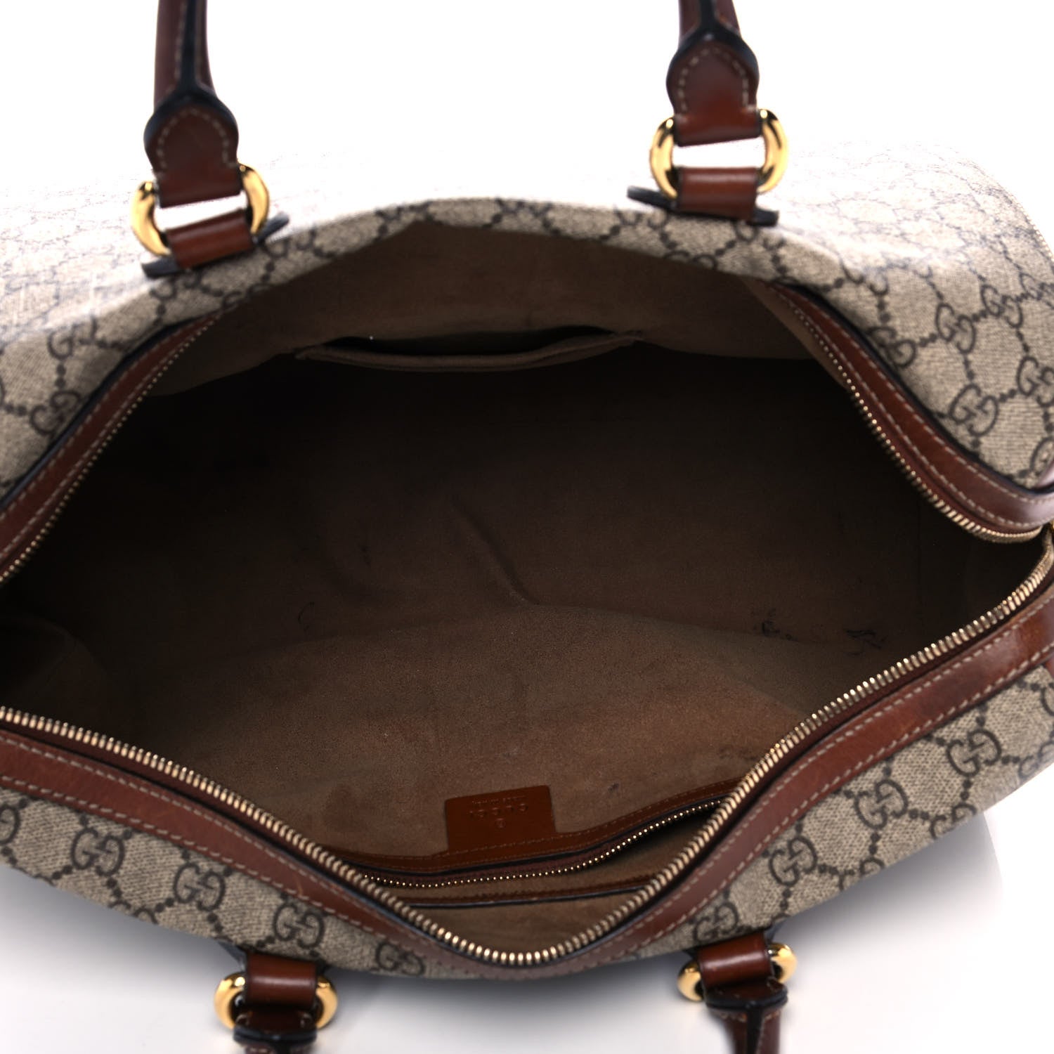 Gucci GG Supreme Monogram Medium Boston Beige Cuir 5 of 15