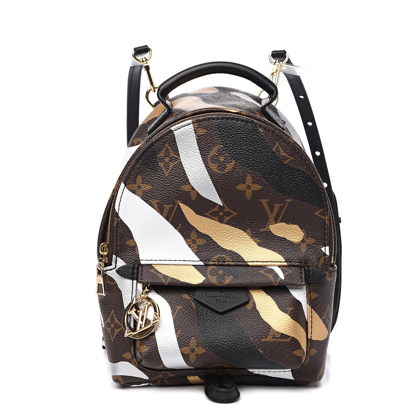 X LOL Monogram Palm Springs Backpack Mini Gold Silver
